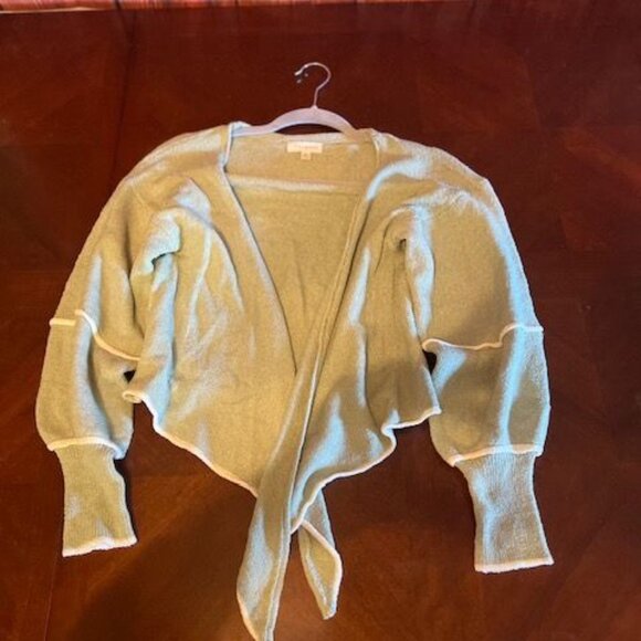 Promesa Womens Asymmetric Knit Cardigan Sweater green Acrylic & nylon - Picture 6 of 6